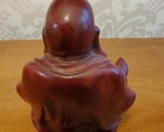 Rosewood Carved Happy Buddha