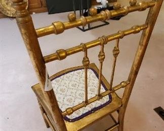 Vintage Gold Accent Chair