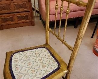 Vintage Gold Accent Chair