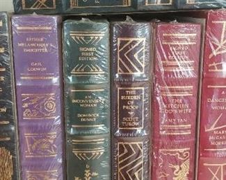 signed leather bound first edition books unopened