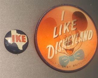 political button, 1950s Disneyland button
