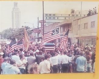 1960s University of Texas protest march photo