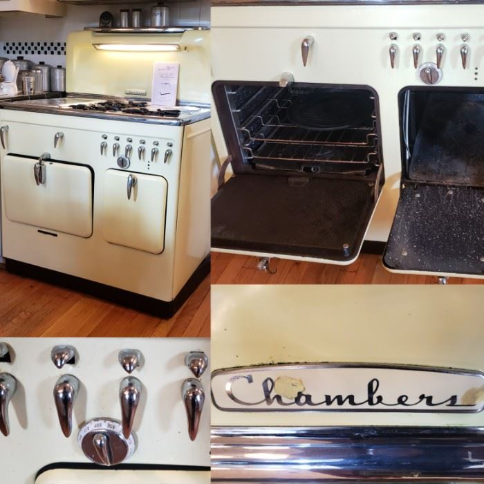 fully restored and working Chambers stove with original 1949 receipt
