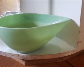 Jadeite Teardrop Large Mixing Bowl over 8 inches wide