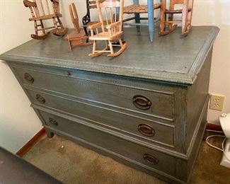 Cedar Lane Chest opens on the top and has one drawer in the bottom