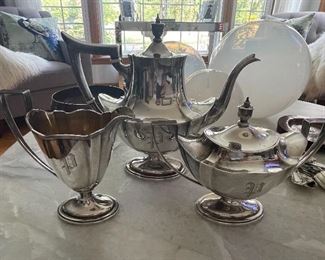 Sterling silver tea set