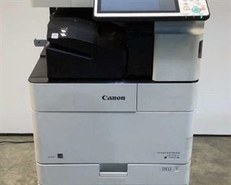 Located in: Chattanooga, TN
MFG Canon
Model 4545i
Ser# 2QD01560
Power (V-A-W-P) 120-127V, 60Hz, 9.3A
Black & White Printer
Size (WDH) 23"Wx27"Dx46"H
Image Runner Advance
Missing Side Tray
*Sold As Is Where Is*

SKU: B-8-1-M
Tested-Works