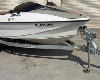 Year: 2000 Make: 17' Yamaha Model: XR1800 Trim Level: Jet Boat
Color: White
Located In: Chattanooga, TN
*Per Consignor* Right Side Motor Does Not Work, Left Side Motor Does Work
HIN: YAMCH233D000
Trailer Info:
MFR: Yamaha
MN: XRT1200Y
Dimensions: 8'W x 16'L
**Sold as is Where is**
*Sold on Bill of Sale Only*