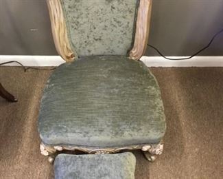 Velvet Chair Foot Rest