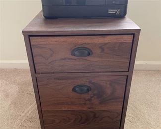 Two drawer file cabinet, Office Max shredder & Epsom XP-6100 Printer with wifi. Cabinet: 15 1/2 x 20 x 21 3/4 Shredder: 13 x 9 x 16 1/2. Printer powered on. https://ctbids.com/#!/description/share/981195