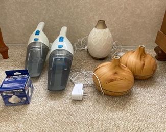 Three diffusers, one Young Living, all in working condition. Two black and Decker hand held vacuums, both in working condition. https://ctbids.com/#!/description/share/981225