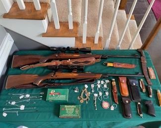 (Top Rifle) Winchester model 70 xtr .308

(Bottom Rifle) Winchester model 70 xtr 30-06

Gold and Silver