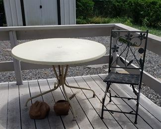 outside table, chair