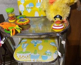 Vintage metal high chair