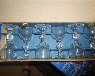 Numerous boxes of Chech stemware