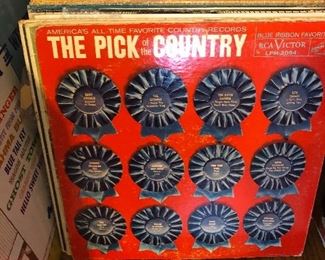 Vintage LP’s: Country and Western, 1970’s rock; 45’s too