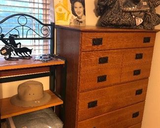 Mission style highboy. More mission furniture in garage too. 