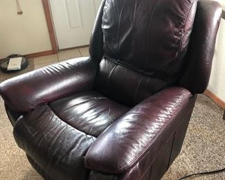 Leather recliner