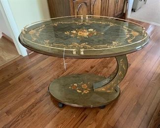 CUSTOM INLAID TABLE FRO ITALY. ORIGINAL PRICE $1500