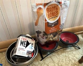 Doggie dishes and supplies