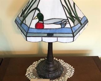 Stained glass lamp with ducks!