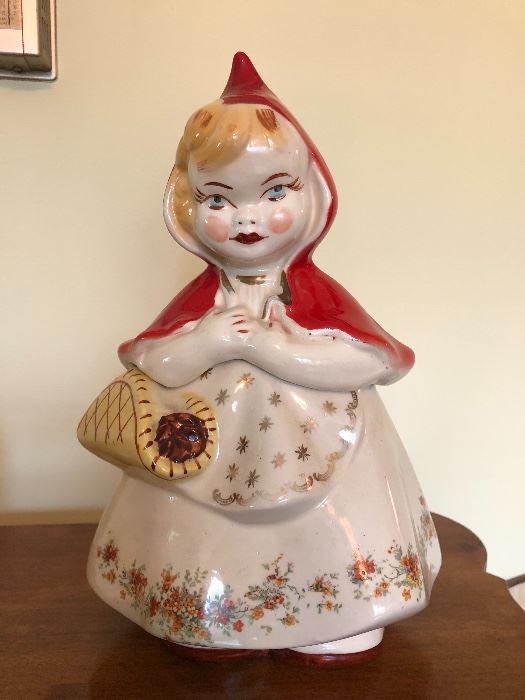Vintage Little Red Riding Hood cookie jar