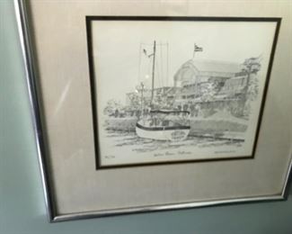 HARBOR PLACE BALTIMORE . LIMITED EDITION PRINT BY ARA KACHDOURIAN 26/190.