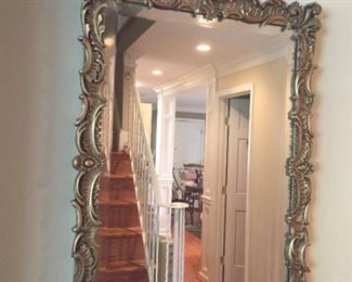 Rectangular gilded mirror.
