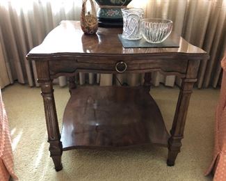 End table with writing shelf....