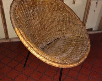 MCM wicker saucer chairs....