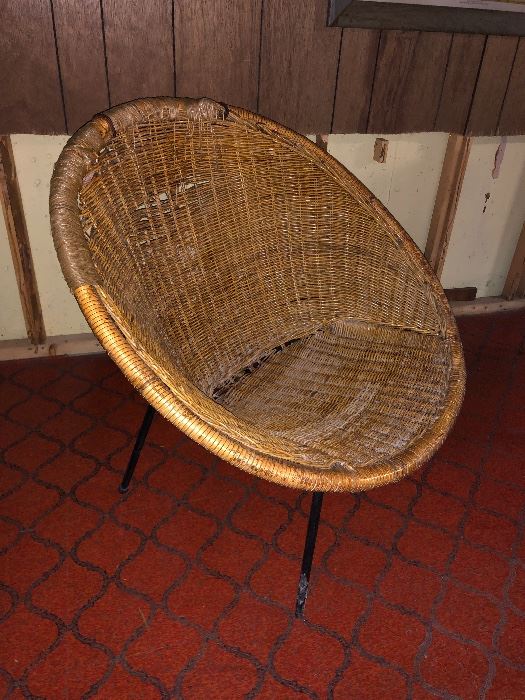 MCM wicker saucer chairs....
