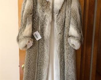 Full length coyote coat