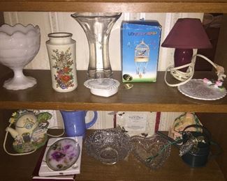 Darling small lamps, glassware and vases perfect for any nook, large or small. 