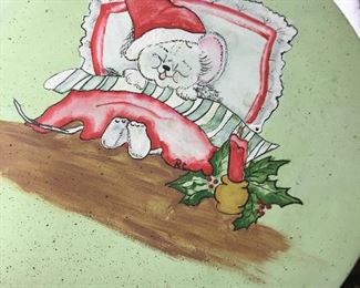 Not a creature was stirring ... ceramic hat box. 