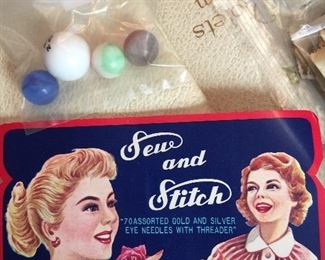 A wonderful vintage booklet of sewing needles. 