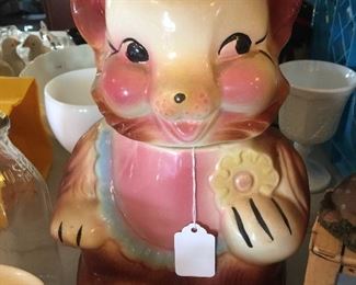 A delightful bear cookie jar. 