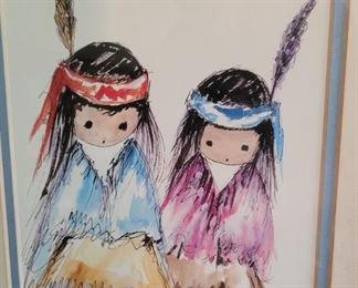 Original De Grazia watercolor!