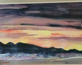 N. Christy watercolor