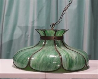Antique American Glass Slag Chandelier