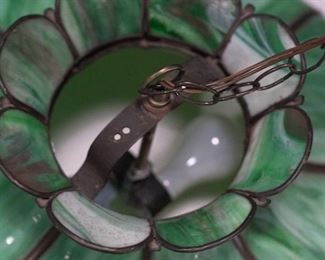 Antique American Glass Slag Chandelier