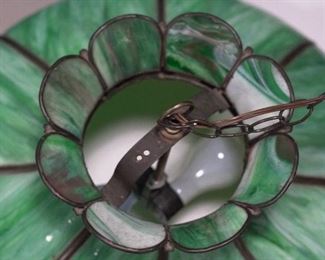 Antique American Glass Slag Chandelier