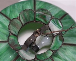 Antique American Glass Slag Chandelier