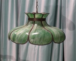 Antique American Glass Slag Chandelier