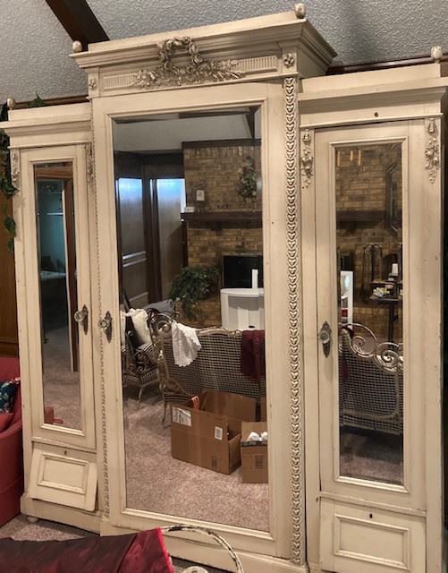 Antique 3 piece mirrored Armour.
