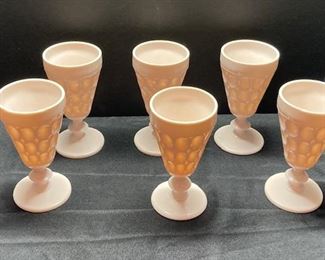 Vintage Shell Pink Milk Glass