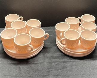 Vintage Shell Pink Milk Glass