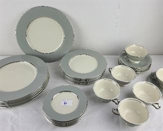 Mid Century Modern Porcelain Dinner Service, Castleton 30 pcs. 