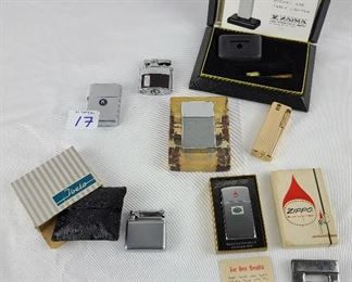 Lot of Vintage Mid Century Modern Lighters Zippo Cupid and IBELO 