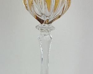 Tall Crystal Cased Moser  French Saint Louis Wine Glass 