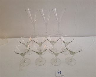 Mid Century Modern Martini Glasses Scandinavian 